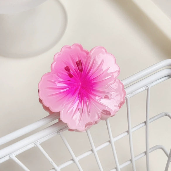 Plastic Resin Egg Flower Baking Paint Fresh Style Women's Hair Clip