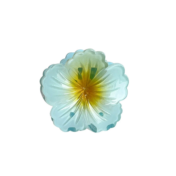 Plastic Resin Egg Flower Baking Paint Fresh Style Women's Hair Clip