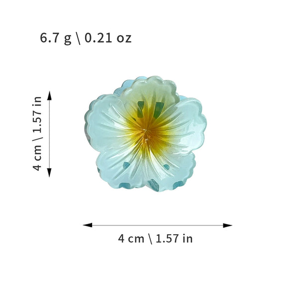 Plastic Resin Egg Flower Baking Paint Fresh Style Women's Hair Clip