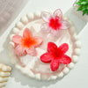 Plastic Resin Egg Flower Hair Clip Three Piece Set With Baking Paint For Women