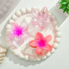 Plastic Resin Egg Flower Hair Clip Three Piece Set With Baking Paint For Women