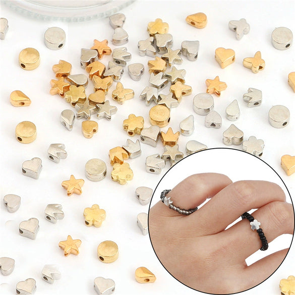 Plastic Resin Five Pointed Star And Flower Spacer Beads For Diy Necklace Bracelet Earrings Jewelry Accessories