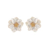 Plastic Resin Flower Ear Studs Electroplating Women's Pastoral Style