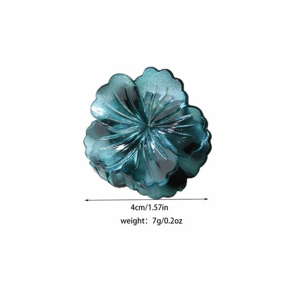 Plastic Resin Flower Hair Grab Clip Fashion Baking Paint Headwear For Women