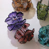 Plastic Resin Flower Hair Grab Clip Fashion Baking Paint Headwear For Women