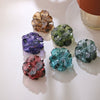Plastic Resin Flower Hair Grab Clip Fashion Baking Paint Headwear For Women