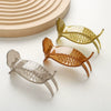 Plastic Resin Geometric Ball Head Grab Clip For Women With Paint Design