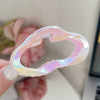 Plastic Resin Gradient Square Hollow Cloud Half Hair Clip For Women Uv Plated Simple Geometric Style