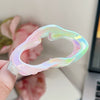 Plastic Resin Gradient Square Hollow Cloud Half Hair Clip For Women Uv Plated Simple Geometric Style
