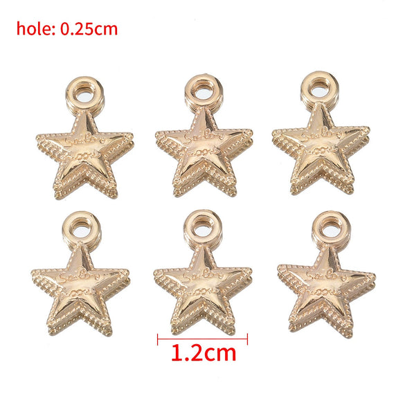 Plastic Resin Handmade Beaded Jewelry With Fivepointed Star Shell Starfish Pendant Cartoon Festive Style Electroplated