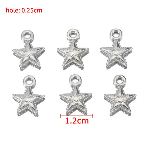 Plastic Resin Handmade Beaded Jewelry With Fivepointed Star Shell Starfish Pendant Cartoon Festive Style Electroplated
