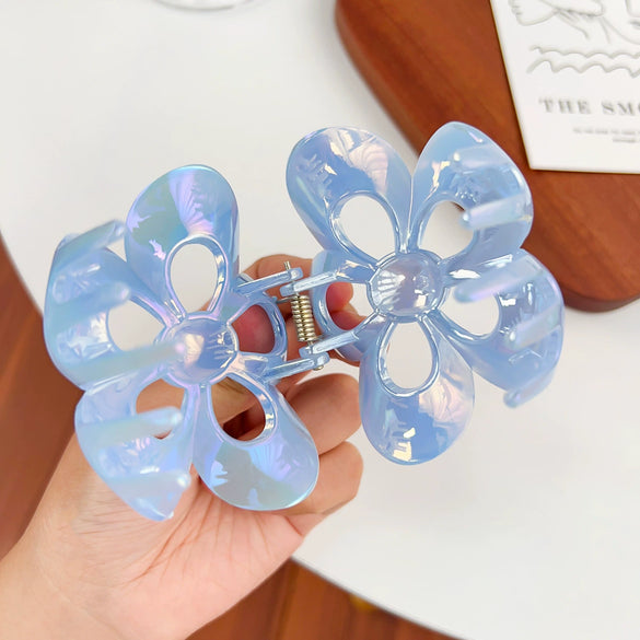 Plastic Resin Handmade Colorful Hollow Plumeria Flower Hairpin For Women