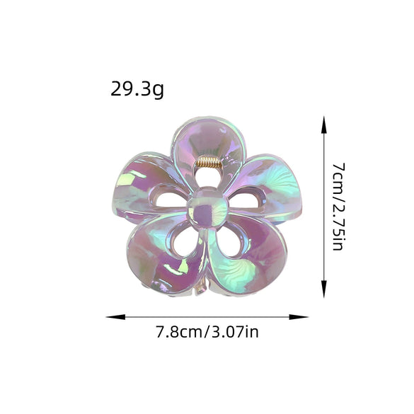 Plastic Resin Handmade Colorful Hollow Plumeria Flower Hairpin For Women