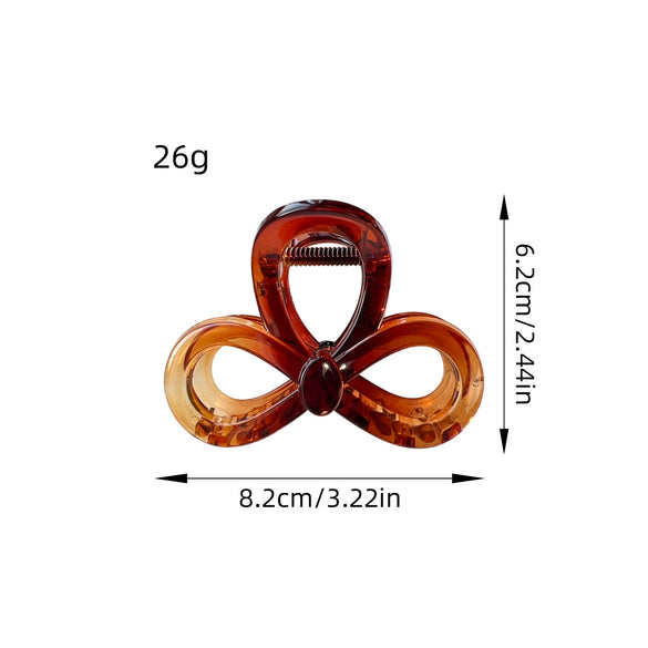 Plastic Resin Handmade Elegant Geometric Bow Hair Clip For Women