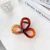 Plastic Resin Handmade Elegant Geometric Bow Hair Clip For Women