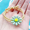 Plastic Resin Handmade Flower Hair Ring Hair Rope Hairpin For Girls
