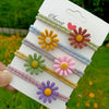 Plastic Resin Handmade Flower Hair Ring Hair Rope Hairpin For Girls