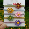 Plastic Resin Handmade Flower Hair Ring Hair Rope Hairpin For Girls