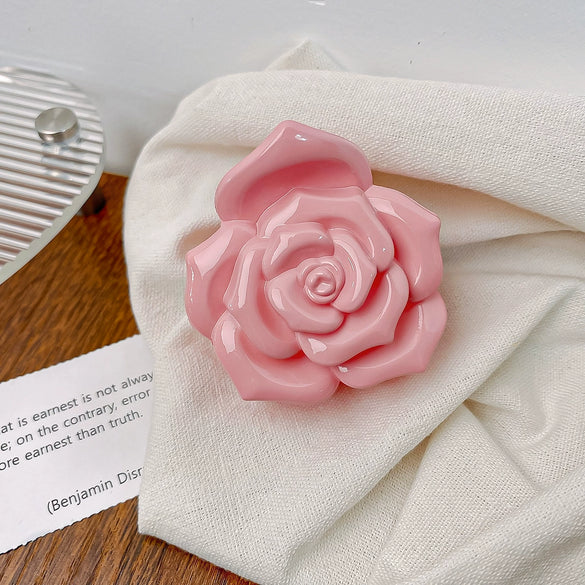Plastic Resin Handmade Fresh Style Flower Pattern Female Hair Accessories Shark Clip
