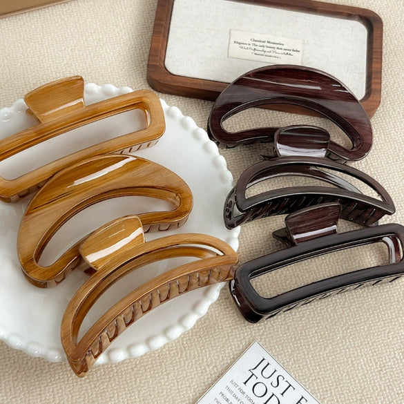 Plastic Resin Handmade Geometric Grip Hair Clip For Women