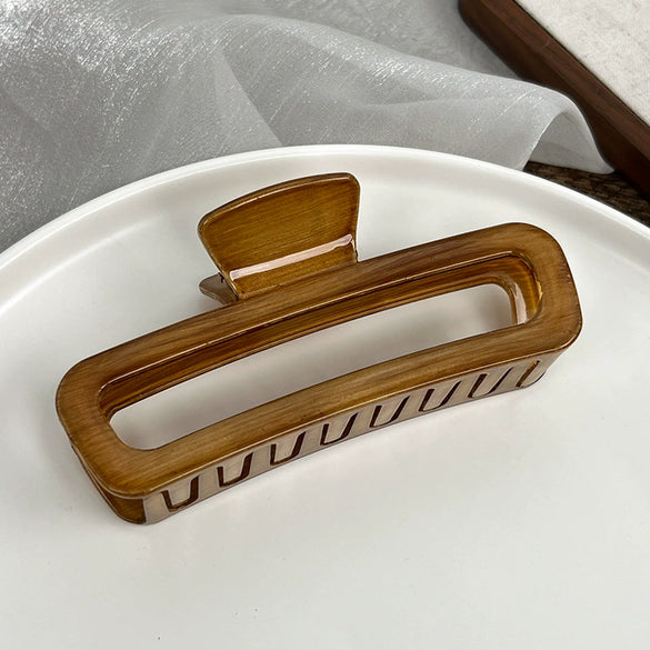 Plastic Resin Handmade Geometric Grip Hair Clip For Women