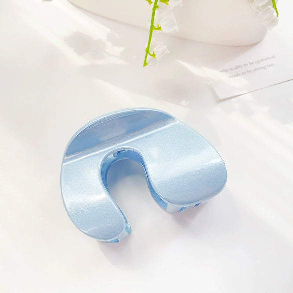 Plastic Resin Handmade Heart Arch Shape Lovely Style Ponytail Clip For Women