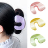 Plastic Resin Handmade Heart Arch Shape Lovely Style Ponytail Clip For Women