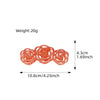 Plastic Resin Handmade Natural Plant Flower Camellia Hollow Frosted Hair Grab Clip For Women