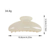 Plastic Resin Handmade Semicircular Women's Grip Hairpin Shark Clip Simple Geometric Style