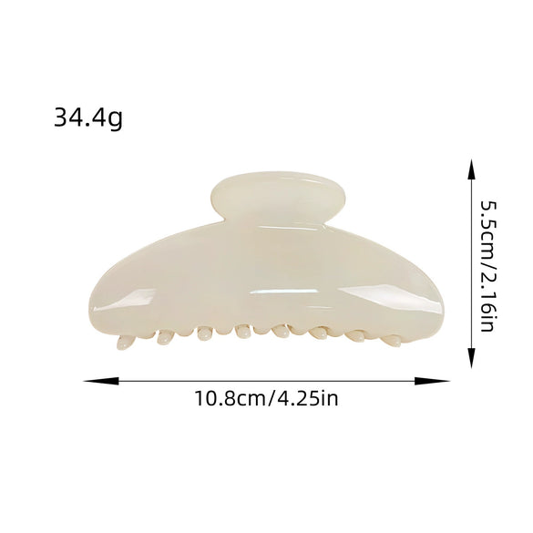Plastic Resin Handmade Semicircular Women's Grip Hairpin Shark Clip Simple Geometric Style