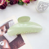 Plastic Resin Handmade Semicircular Women's Grip Hairpin Shark Clip Simple Geometric Style