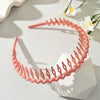 Plastic Resin Handmade Simple Frosted Toothed Nonslip Women's Hair Band And Clip