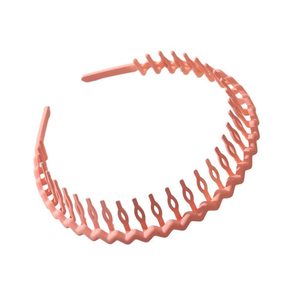 Plastic Resin Handmade Simple Frosted Toothed Nonslip Women's Hair Band And Clip