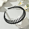Plastic Resin Handmade Simple Frosted Toothed Nonslip Women's Hair Band And Clip