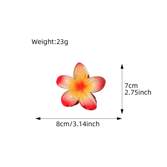 Plastic Resin Handmade Sweet Plant Flower Hair Clips For Women
