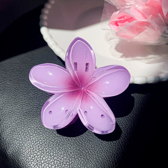 Plastic Resin Handmade Sweet Plant Flower Hair Clips For Women