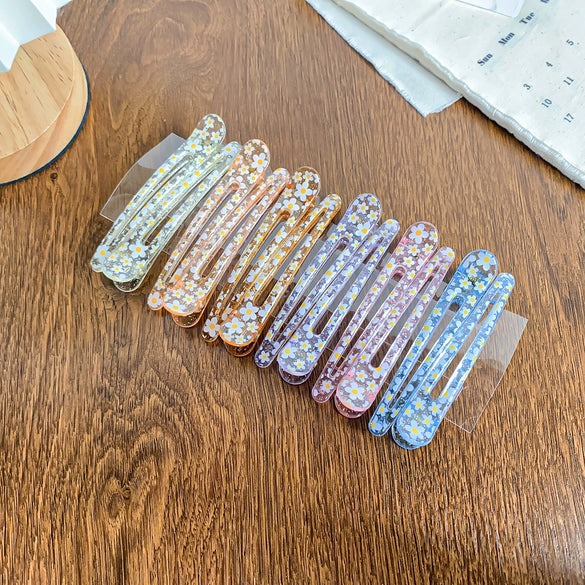 Plastic Resin Handmade Sweet Style Plant Flowers Hair Clip For Women