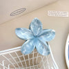 Plastic Resin Handmade Women's Hair Grab Clip With Egg Flower Design