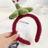 Plastic Resin Handmade Women's Plush Fruit Food Style Panda Hair Band Hair Accessories