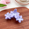 Plastic Resin Handmade Women's Three Flowers Hairpin Summer Style Small Fresh Grab Clip