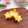 Plastic Resin Handmade Women's Three Flowers Hairpin Summer Style Small Fresh Grab Clip