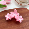 Plastic Resin Handmade Women's Three Flowers Hairpin Summer Style Small Fresh Grab Clip