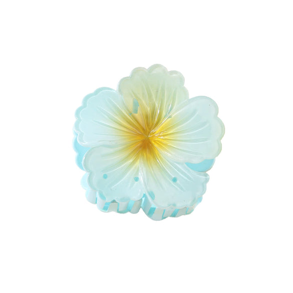 Plastic Resin Heart Gradient Flower Baking Paint Grab Clip Women's Headwear
