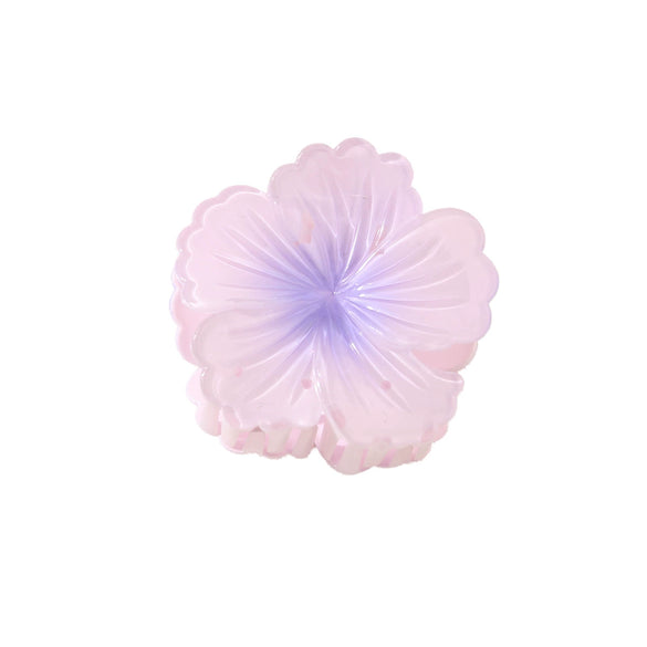 Plastic Resin Heart Gradient Flower Baking Paint Grab Clip Women's Headwear