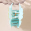 Plastic Resin Heart Gradient Flower Baking Paint Grab Clip Women's Headwear