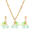 Plastic Resin Jewelry Set With Plants Flowers Pattern Electroplated For Women