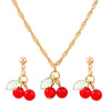 Plastic Resin Jewelry Set With Plants Flowers Pattern Electroplated For Women