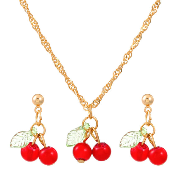 Plastic Resin Jewelry Set With Plants Flowers Pattern Electroplated For Women