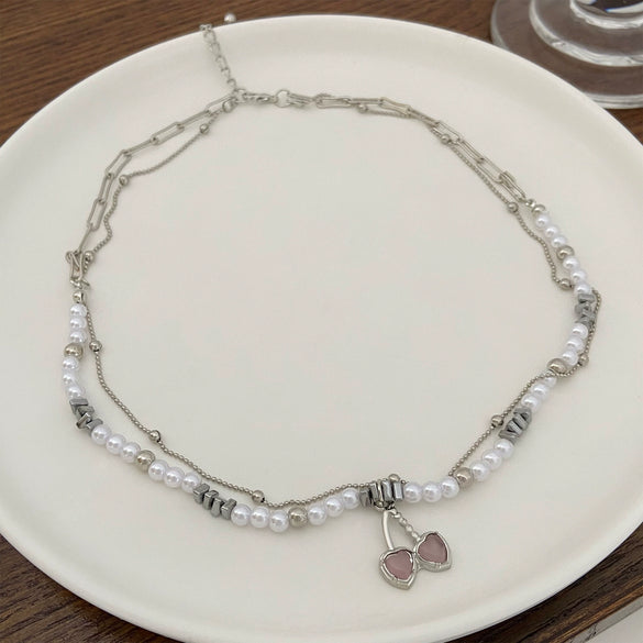 Plastic Resin Jewelry Set With Plants Flowers Pattern Electroplated For Women