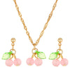 Plastic Resin Jewelry Set With Plants Flowers Pattern Electroplated For Women